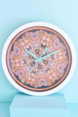 Pink Butterfly Mosaic Wall Clock (EB Exclusive)