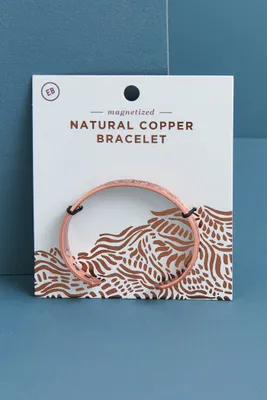 Waves Magnetized Natural Copper Bracelet
