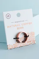 Solid Magnetized Natural Copper Ring