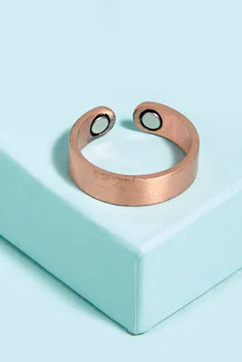 Solid Magnetized Natural Copper Ring