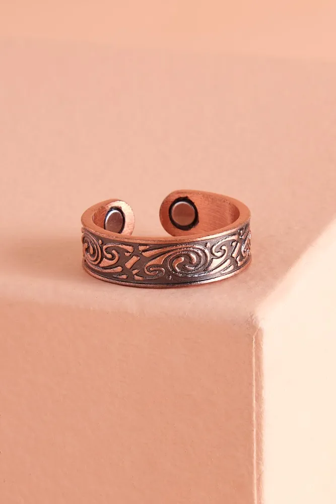 Wave Magnetized Natural Copper Ring