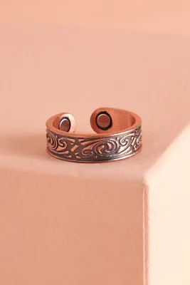 Wave Magnetized Natural Copper Ring