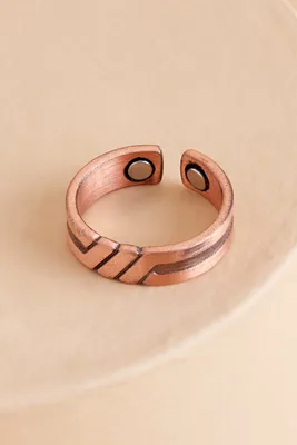Geometric Magnetized Natural Copper Ring