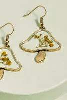 Mushroom Flowerpress Earrings