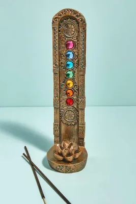 Gold Chakra Lotus Incense Burner