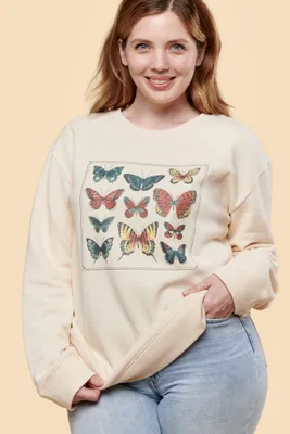 Cream Butterfly Colony Sweatshirt (EB Exclusive)
