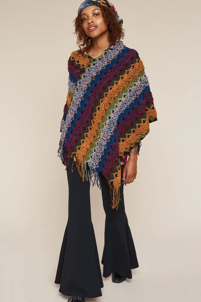 Multi Looped Fringe Poncho