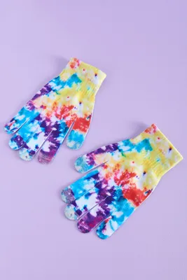 Rainbow Tie Dye Tech Gloves
