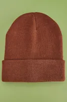 Deep Brown Foldover Beanie