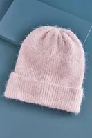 Pale Sparkly Foldover Beanie