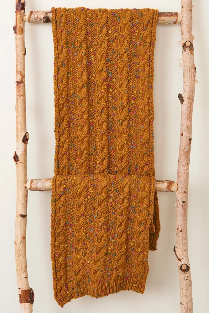 Speckled Mustard Scarf