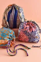 Large Assorted Recycled Sari Pouch