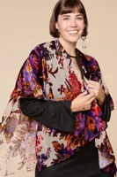 Velvet Floral Shawl