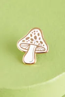 White Mushroom Enamel Pin