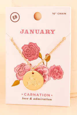 January Carnation Necklace