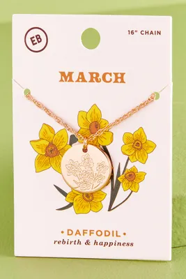 March Daffodil Necklace