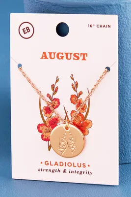 August Gladiolus Necklace