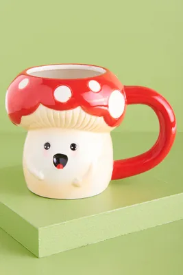 Happy Spotted Red Mushroom Mug