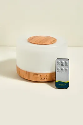 Light Wood Essential Oil Diffuser with Bluetooth Speaker