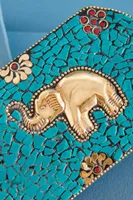 Elephant Terracotta Wood Incense Box