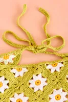 Crochet Daisies Hair Scarf