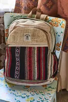 Hemp Front Zip Jacquard Backpack