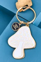 White Mushroom Keychain