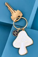 White Mushroom Keychain