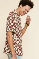 Checker Icons Button Up Camp Shirt (EB Exclusive)