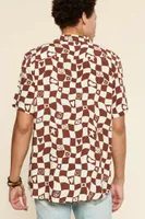 Checker Icons Button Up Camp Shirt (EB Exclusive)