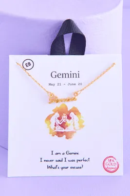 Gold Gemini Necklace