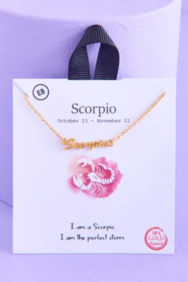 Gold Scorpio Necklace