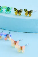 Mid-Flutter Mini Butterfly Earring Set
