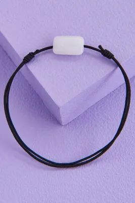 Black White Jade Rack Bracelet