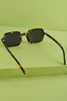 "Rectangle Tortoise Shell Sunglasses