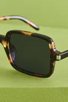 "Rectangle Tortoise Shell Sunglasses