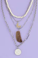 Celestial Bone Layered Chain Necklace