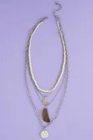 Celestial Bone Layered Chain Necklace