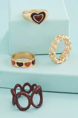 Cocoa Love Ring Set