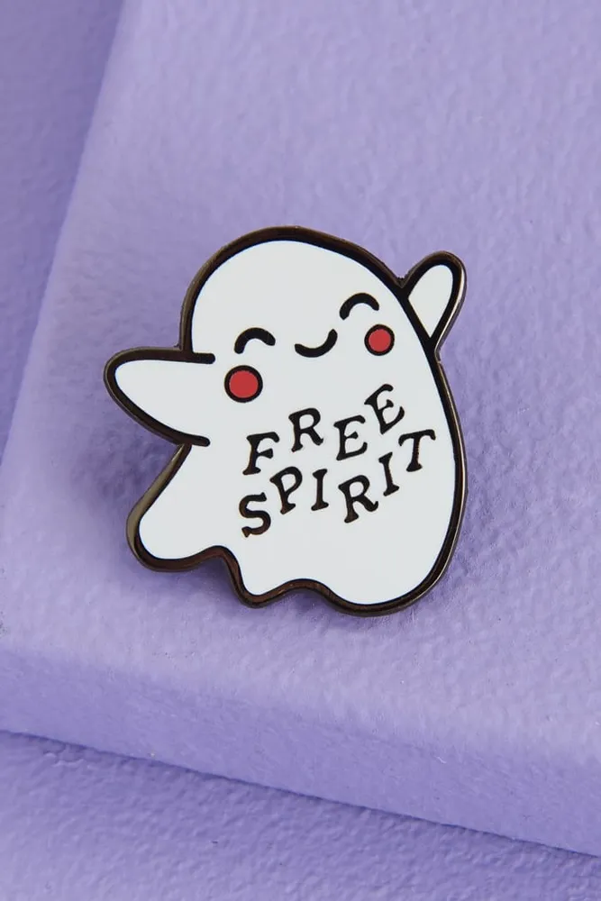 Free Spirit Ghost Enamel Pin