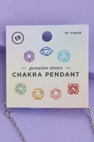 Chakra Stone Moon Necklace