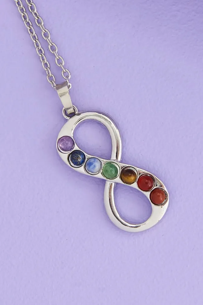 Chakra Stone Infinity Necklace
