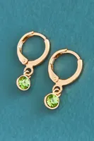 August Birthstone Hoop Earrings