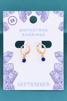 September Birthstone Hoop Earrings