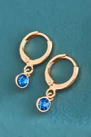 December Birthstone Hoop Earrings