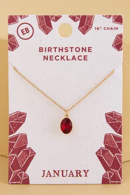 January Birthstone Pendant Necklace