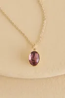 June Birthstone Pendant Necklace