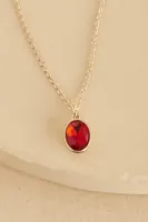 July Birthstone Pendant Necklace