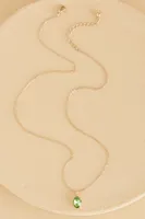 August Birthstone Pendant Necklace