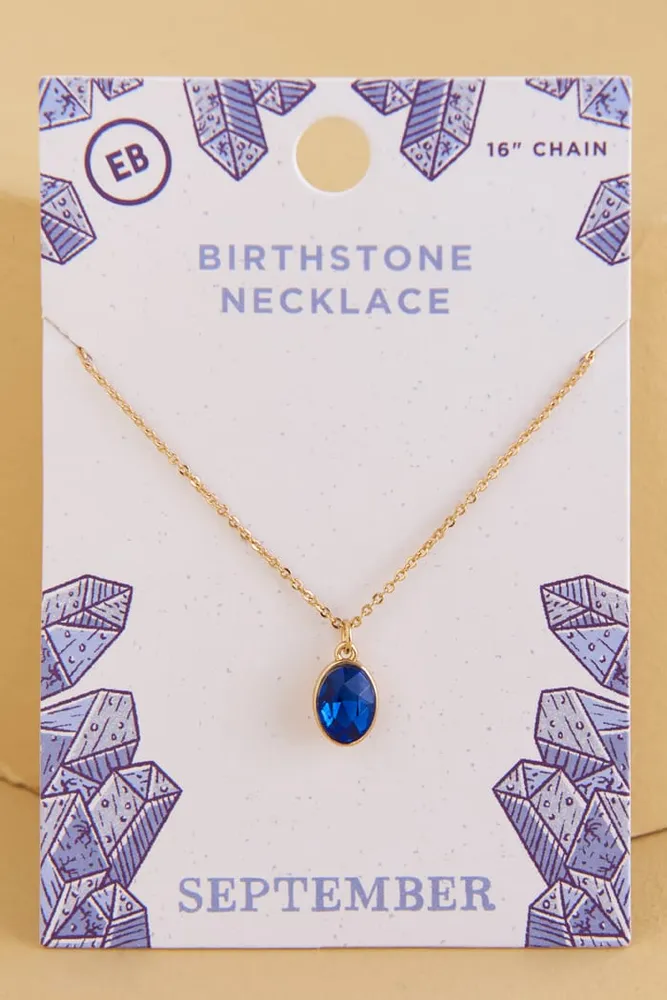 September Birthstone Pendant Necklace